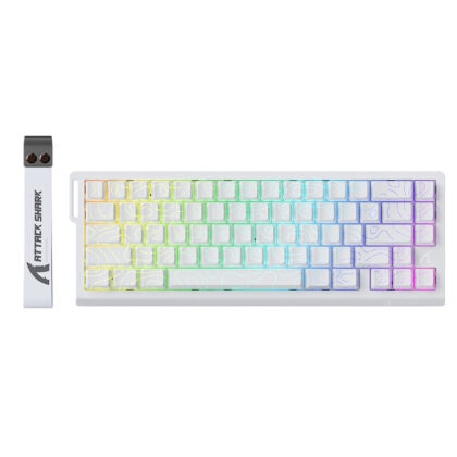 Attack Shark X68 HE White Contour Magnetic Wired Keyboard