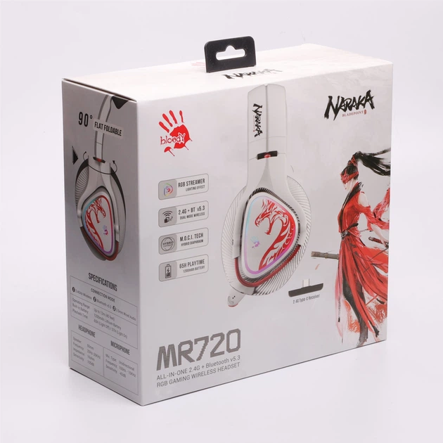 A4Tech Bloody MR720 Tri-Mode RGB Gaming Headset - Image 5