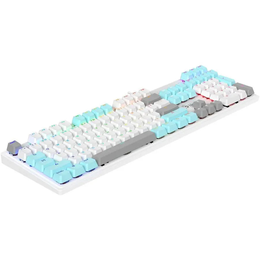 A4Tech Bloody S520N Icy White Hot-Swappable RGB Mechanical Gaming Keyboard - Image 3