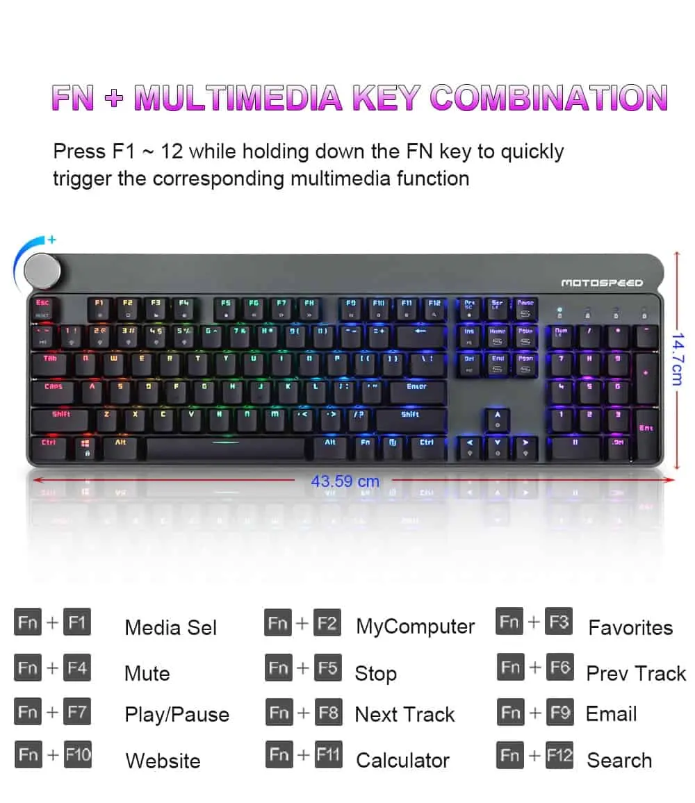 Motospeed GK81 Wireless Mechanical Gaming Keyboard - Image 3